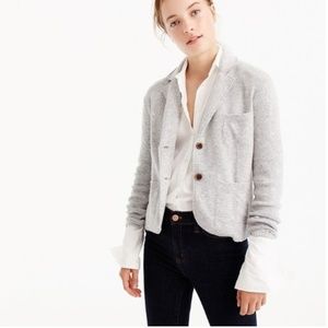 J. Crew Cropped Sweater Blazer Gray Medium